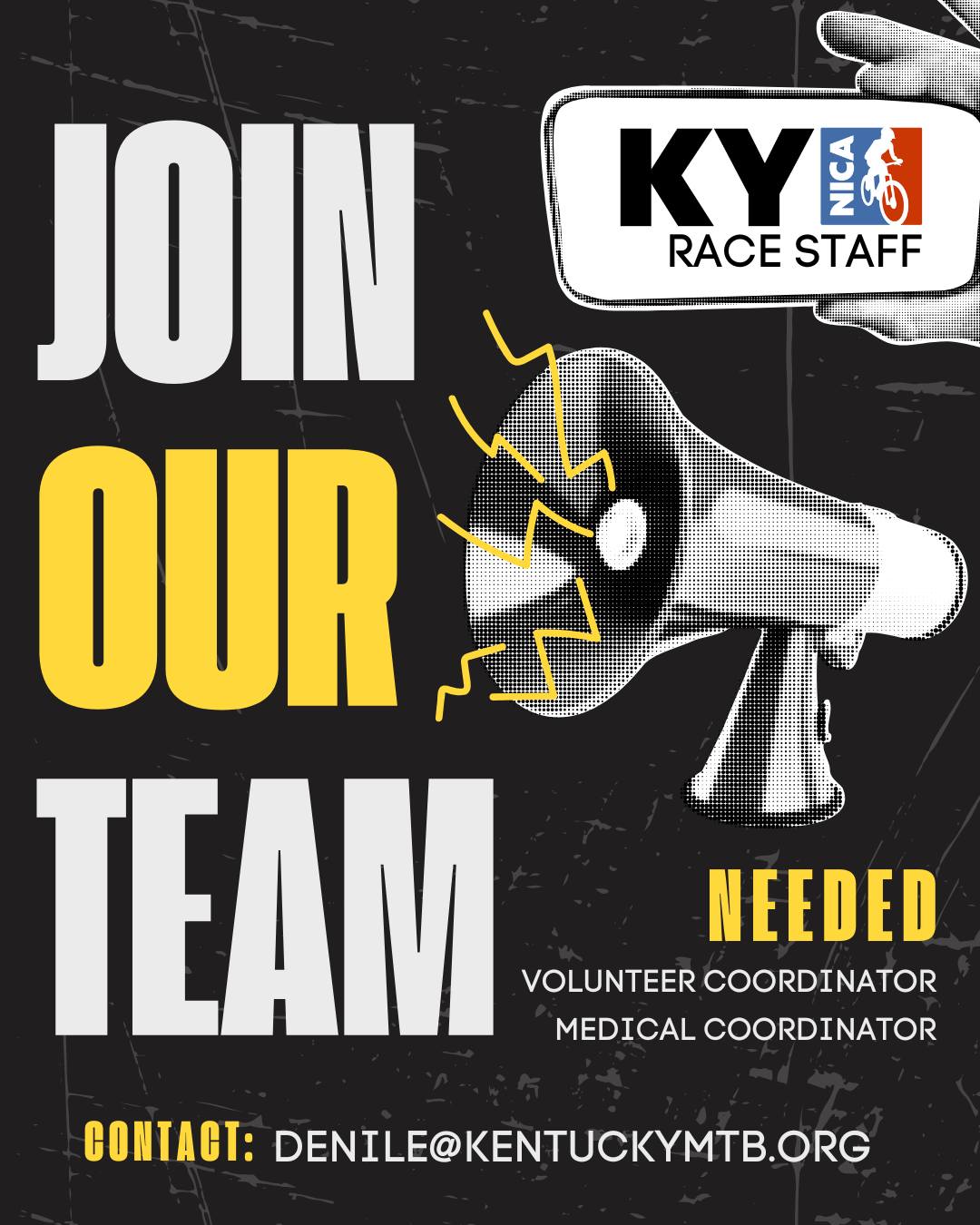๐จ Weโre looking for a few passionate heroes to join the KY NICA Race Staff team! ๐จ
Do you love supporting youth mountain biking and want to make a real impact on race weekends? We need:
๐ฉบ Medical Coordinator
๐ค Volunteer Coordinator
If you're organized, enthusiastic, and ready to roll up your sleeves (or bandage some), weโd love to have you on our race team.
๐ง Contact: denile@kentuckymtb.org
๐ Help us make race day magic happen!
#KICL #NICA #JoinOurTeam #MountainBikeKY #VolunteerWithPurpose #RaceStaffCallout #YouthCycling #BikeFamKY @Kentuckymtb @Nationalmtb