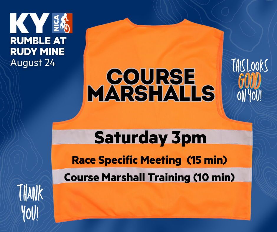 💥 IMPORTANT MESSAGE COURSE MARSHALLS 💥
Please attend the Course Marshall Meeting on Saturday at 3 PM, followed by Marshall Training if you missed the Coach Retreat.
Don’t forget to stop by the Volunteer Tent to check in for the weekend and find the Marshall Tent!
Thank you for helping make this weekend safe and fun for all riders! 🚴
⏰ FIVE MARSHALL POSITIONS ARE STILL OPEN! ⏰
https://signup.com/go/dSnzFbN
