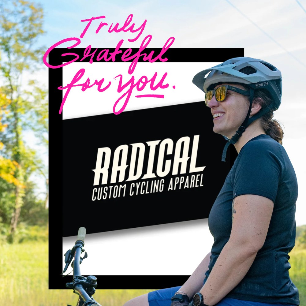Some sponsors show up on a logo sheet. Radical Custom Cycling Apparel shows up in person.

This season, Katie, Stevie the trail dog, and the Radco crew were at every KICL event—cheering on GRiT riders, dreaming up party shirts, and helping teams feel like, well, teams. Radco is the woman-owned local business behind our Roses State Championship jerseys and those coveted leaders’ jerseys that riders hang up and keep forever.

Now Radco is going one step further with a generous gift to KICL and our GRiT programming, supporting more welcoming spaces where females can ride, race, coach, and lead.

Join us in giving a huge thank you to Katie, Jon, Stevie, and the entire @radicalcustomcyclingapparel family for believing in Kentucky youth on bikes and backing it up with action. 

Give a gift to KICL and keep this momentum rolling: https://kentuckymtb.org/?form=nicadonate 
@kentuckymtb #morekidsonbikes #Kentuckymtb #Nationalmtb #Radco